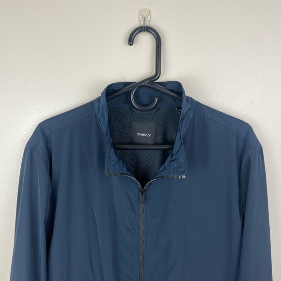 Theory Men’s Scotty Bevan Double Zip Front Jacket Windbreaker Navy Blue XL - Picture 3 of 11